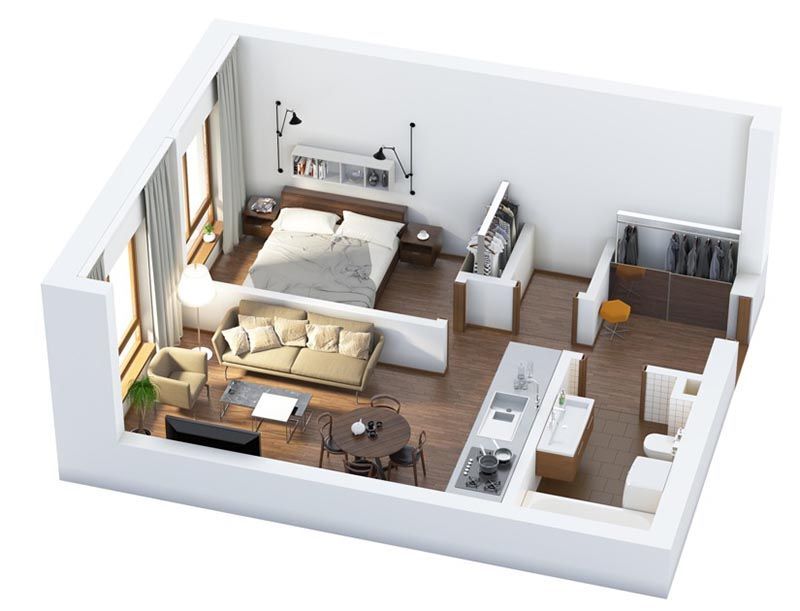 Mẫu thiết kế nhà trọ 30m²
