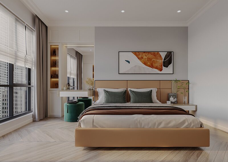 Thiết kế phòng ngủ tối giản