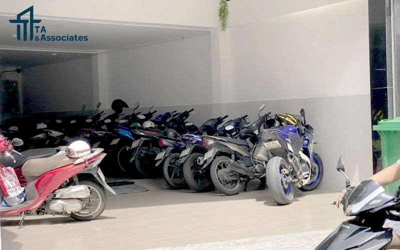 Diện tích bãi đỗ xe